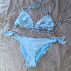 Blue String Bikini